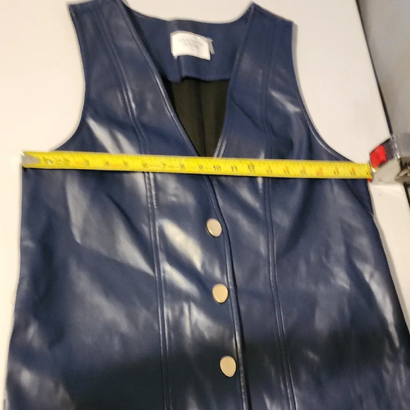 Hyacinth House Navy Faux Leather Dress - Picture 4 of 4